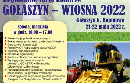 Już w najbliższy weekend  - Regionalne Targi Rolnicze Gołaszyn